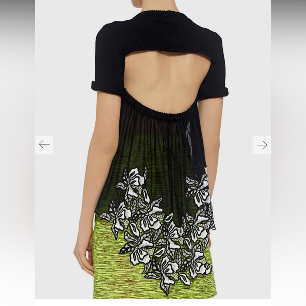 No. 21 open back floral lace sweater